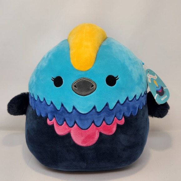 Squishmallows Melrose the Cassowary Bird 14" Plush Soft Toy 2022 Blue Pink New - Picture 1 of 7